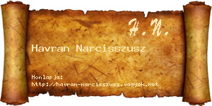 Havran Narcisszusz névjegykártya